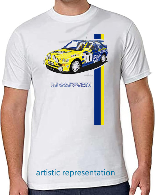 Ford Escort Cosworth Pilot Rally T Shirt