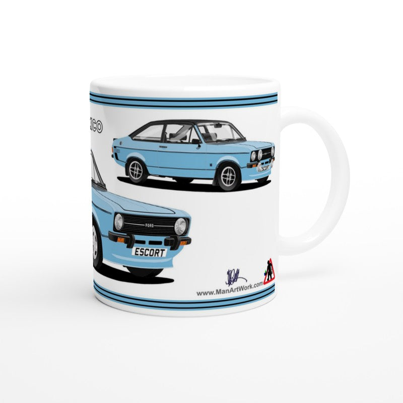 Ford Escort Mexico Blue Car Mug