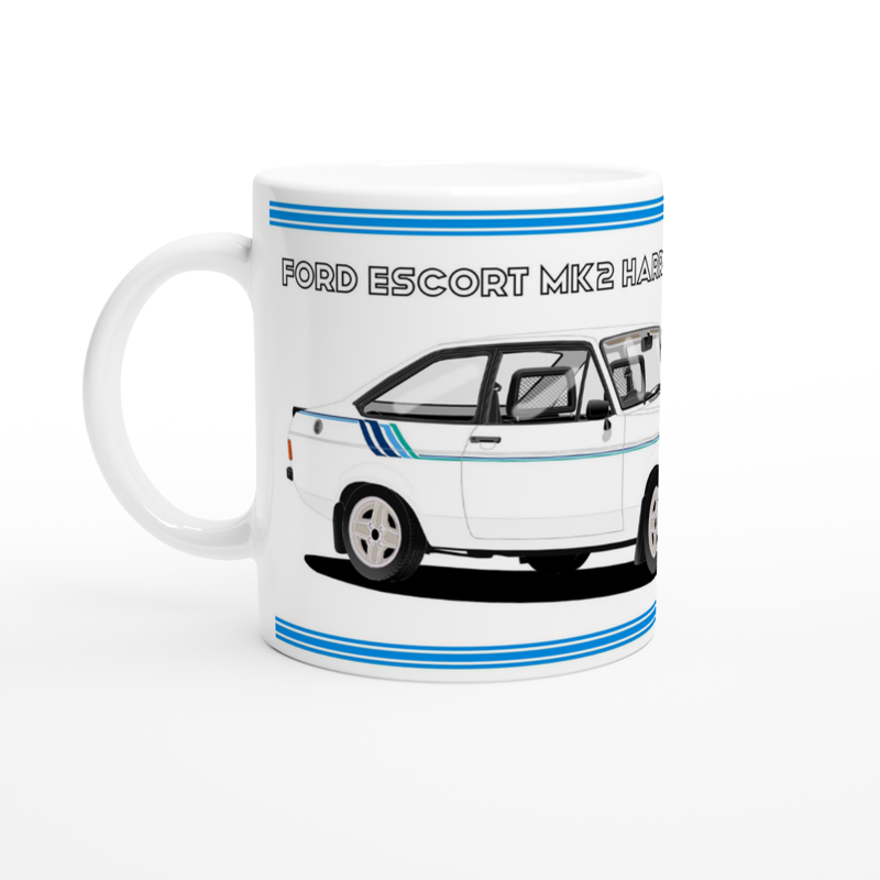 Ford Escort Mk2 Harrier White Art Mug