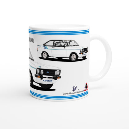 Ford Escort Mk2 Harrier White Art Mug