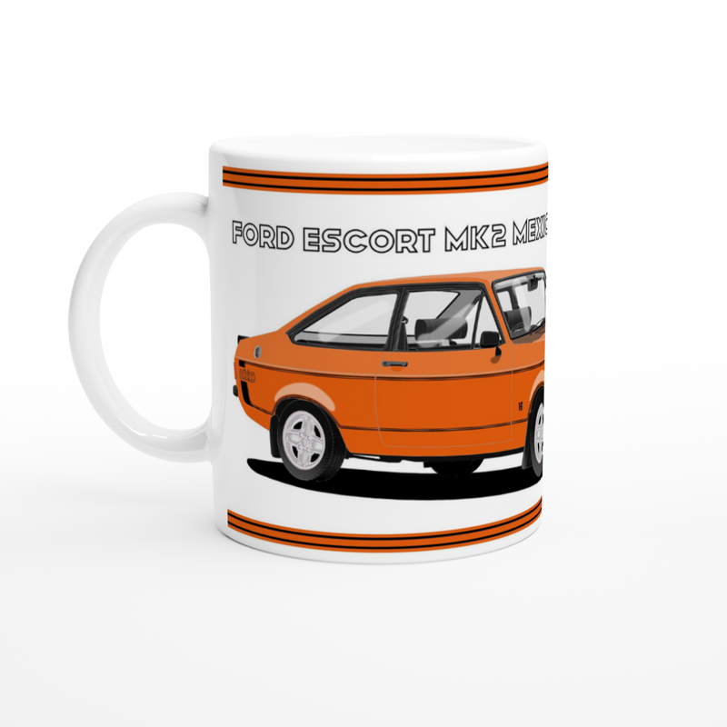 Ford Escort Mexico Mk2 Orange Mug