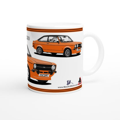 Ford Escort Mexico Mk2 Orange Mug