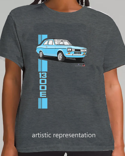 Ford Escort Mk1 1300E in Blue T Shirt