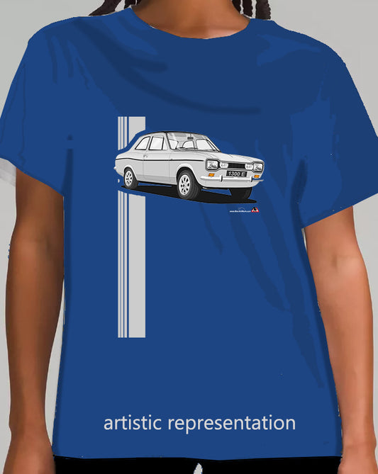 Ford Escort Mk1 1300E in Silver T Shirt