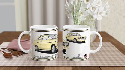 Ford Escort Mk1 1300E in Beige Art Mug