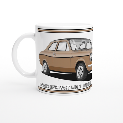 Ford Escort Mk1 1300E in Bronze Art Mug