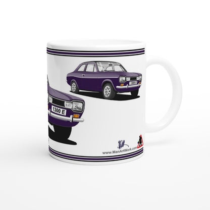 Ford Escort Mk1 1300E in Purple Art Mug