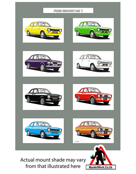 Ford Escort Mk1 GT 1300E Mexico RS2000 A4 Art Print