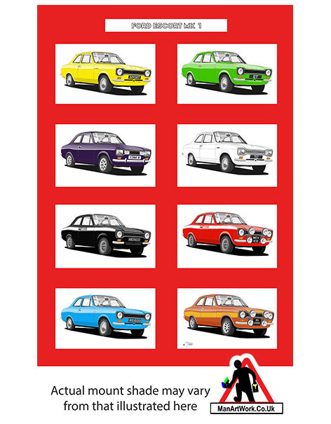 Ford Escort Mk1 GT 1300E Mexico RS2000 A4 Art Print