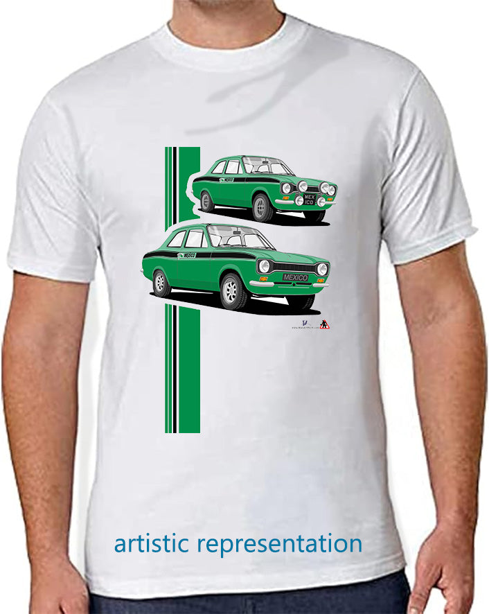 Ford Escort Mk1 Mexico in Green T Shirt