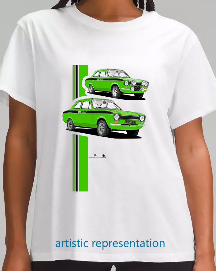 Ford Escort Mk1 Mexico in Bright Green T Shirt