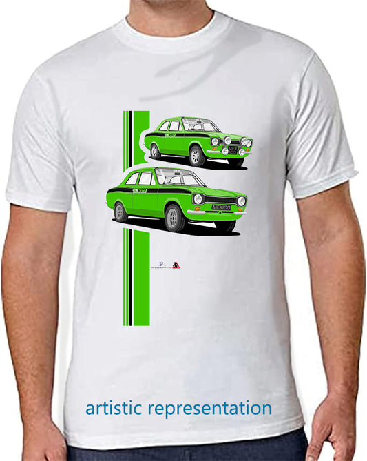 Ford Escort Mk1 Mexico in Bright Green T Shirt