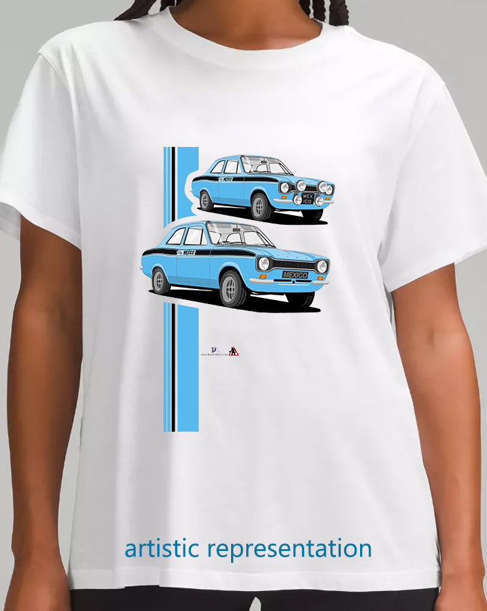 Ford Escort Mk1 Mexico in Light Blue T Shirt