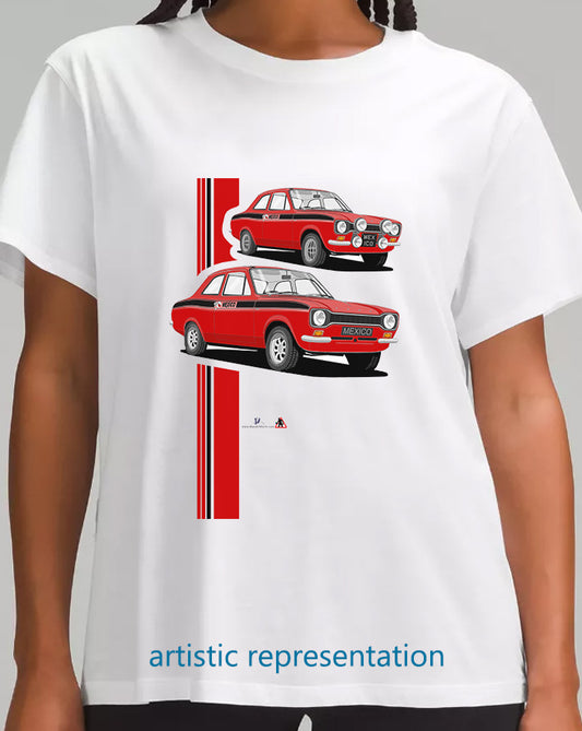 Ford Escort Mk1 Mexico in Red & Black T Shirt