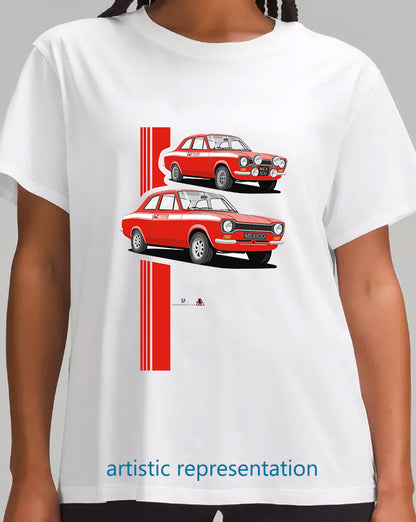 Ford Escort Mk1 Mexico in Red & White T Shirt