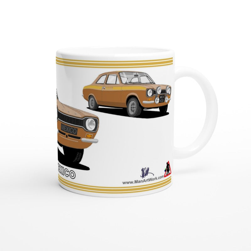 Ford Escort Mk1 Mexico in Brown Art Mug