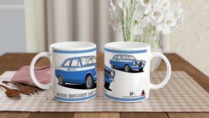 Ford Escort Mk1 Mexico in Mid Blue Art Mug