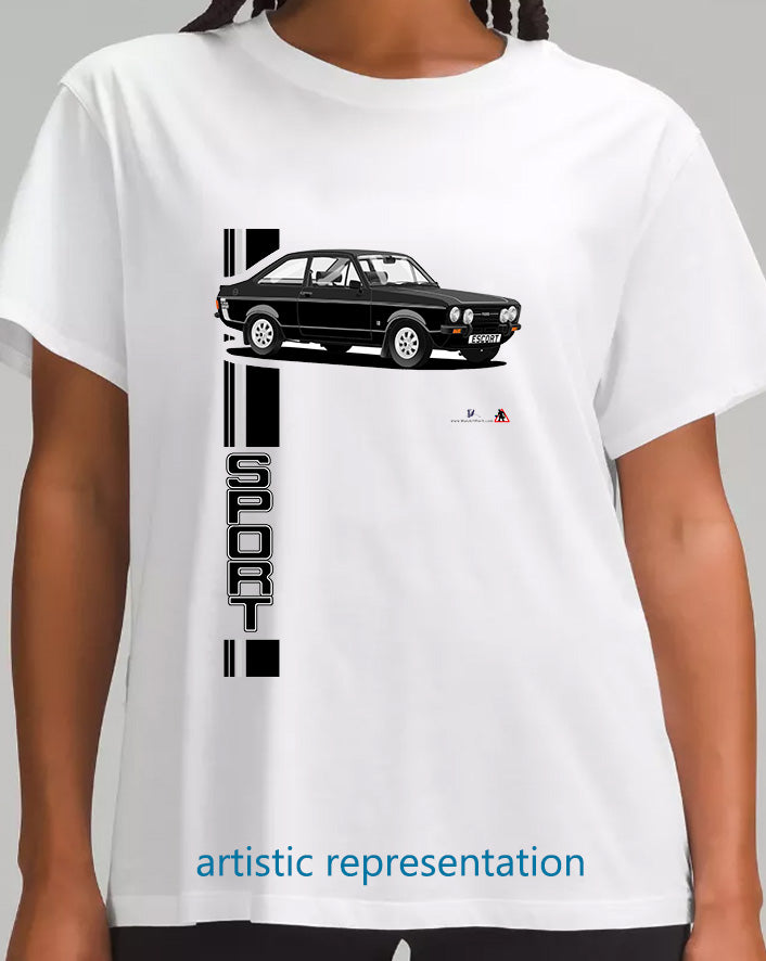 Ford Escort Mk2 1300 Sport in Black T Shirt