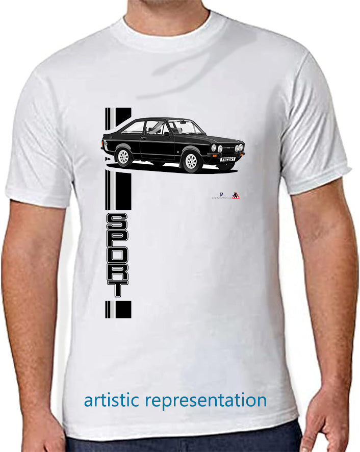 Ford Escort Mk2 1300 Sport in Black T Shirt