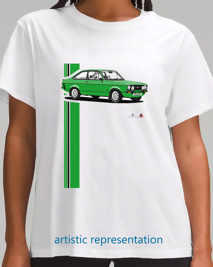 Ford Escort Mk2 1300 Sport in Green T Shirt