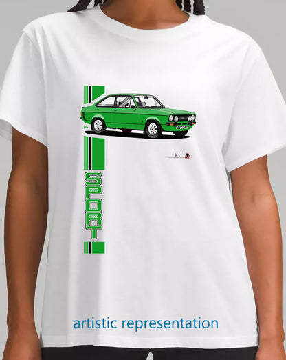 Ford Escort Mk2 1300 Sport in Green T Shirt