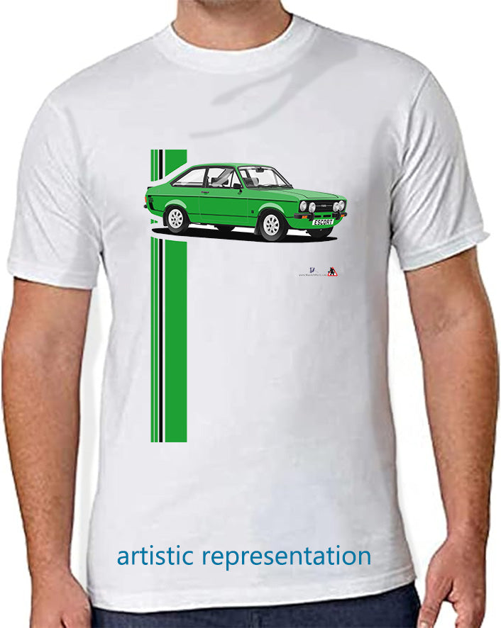 Ford Escort Mk2 1300 Sport in Green T Shirt