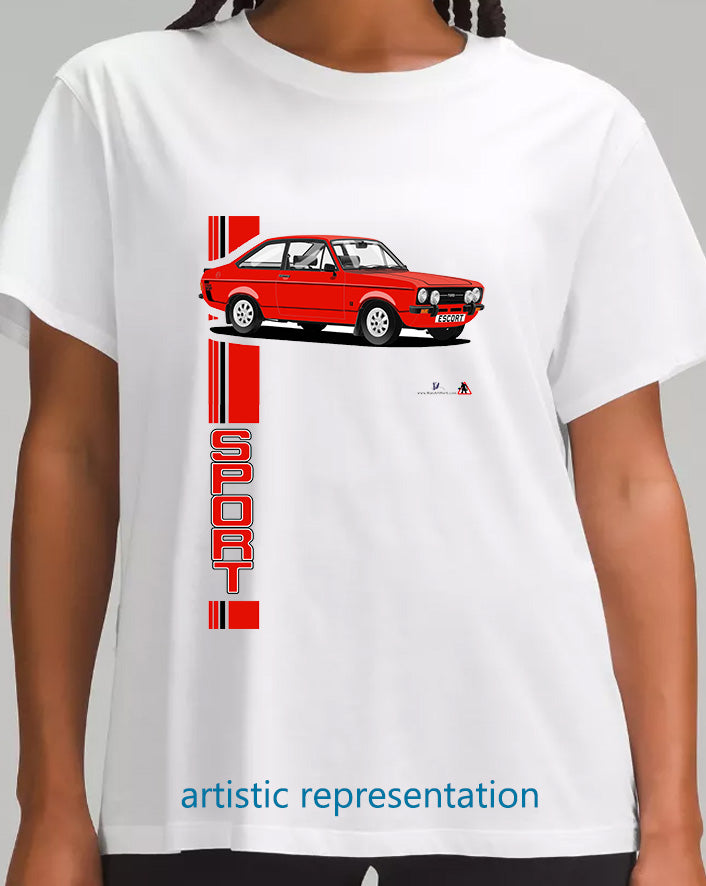Ford Escort Mk2 1300 Sport in Red T Shirt