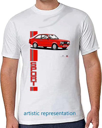 Ford Escort Mk2 1300 Sport in Red T Shirt
