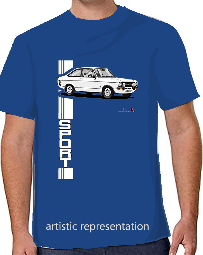 Ford Escort Mk2 1300 Sport in White T Shirt