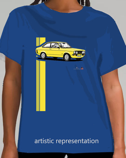 Ford Escort Mk2 1300 Sport in Yellow T Shirt