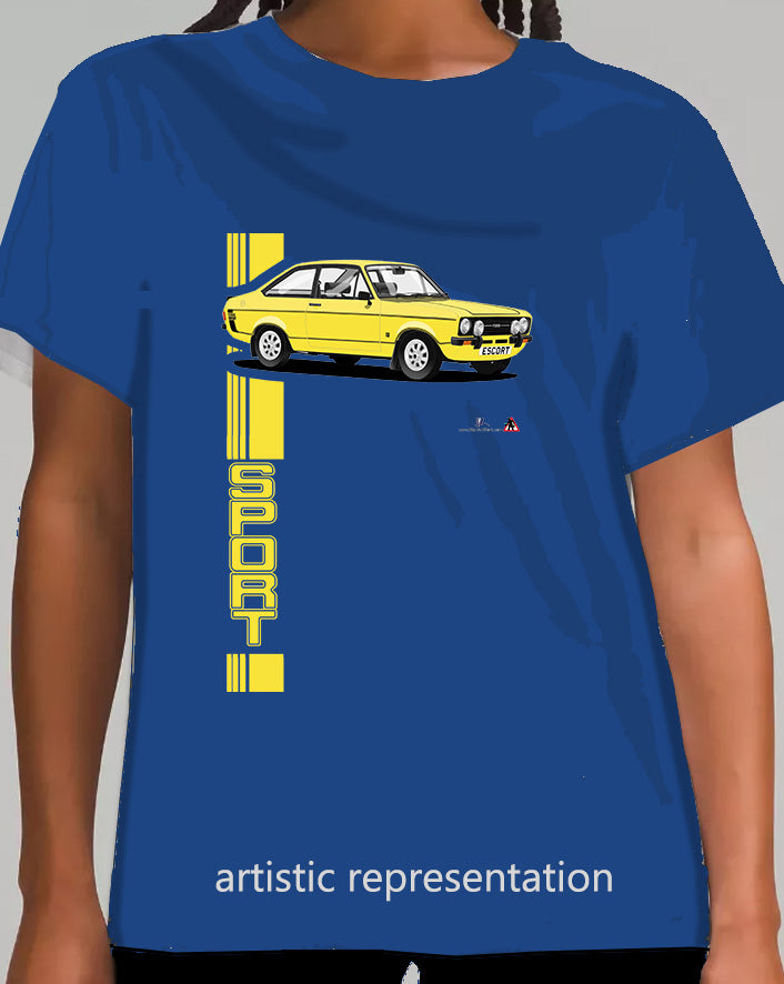 Ford Escort Mk2 1300 Sport in Yellow T Shirt