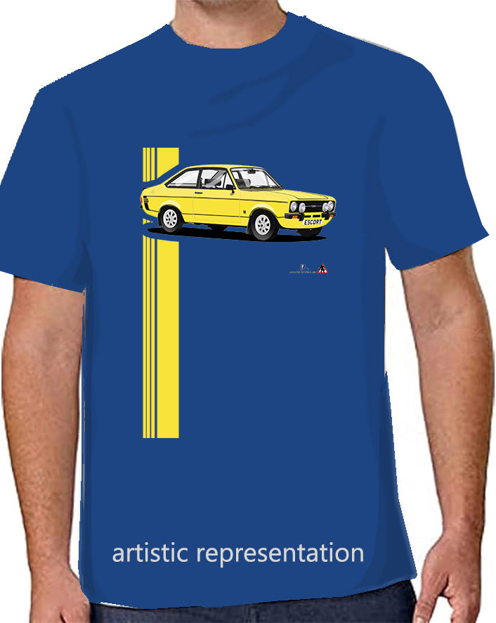 Ford Escort Mk2 1300 Sport in Yellow T Shirt