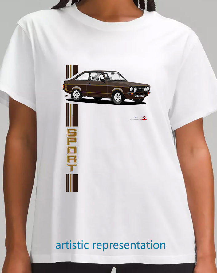 Ford Escort Mk2 1600 Sport in Brown T Shirt
