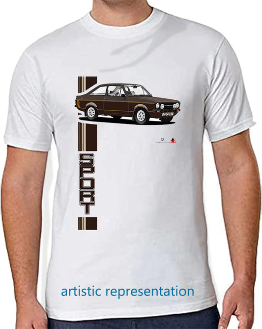 Ford Escort Mk2 1600 Sport in Brown T Shirt
