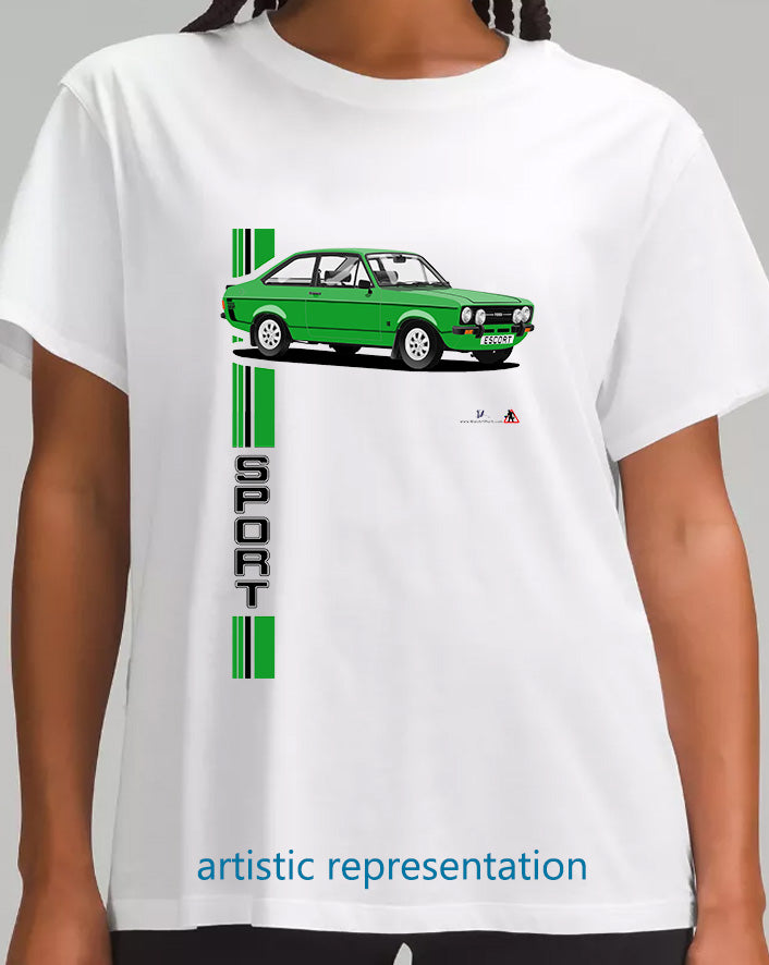 Ford Escort Mk2 1600 Sport in Green T Shirt