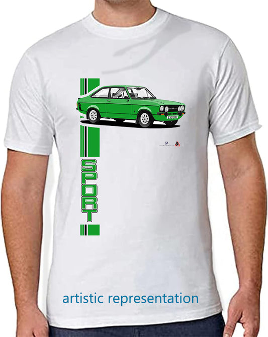 Ford Escort Mk2 1600 Sport in Green T Shirt