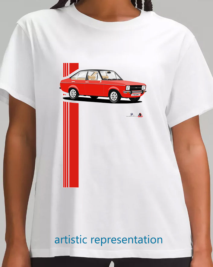 Ford Escort Mk2 Ghia in Red T Shirt