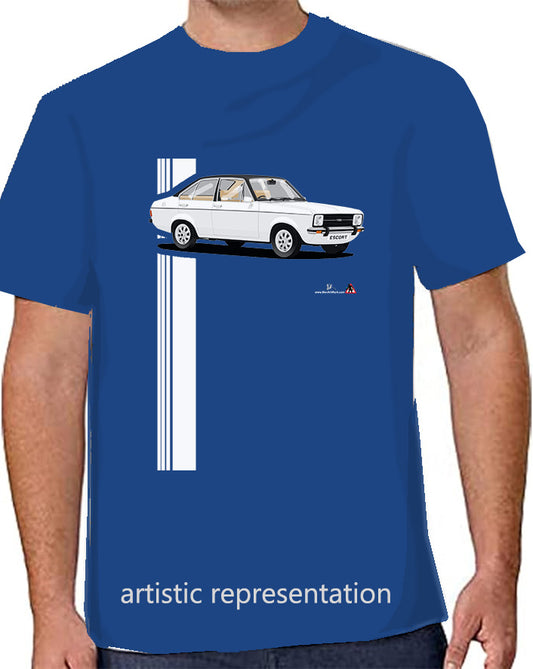 Ford Escort Mk2 Ghia in White T Shirt