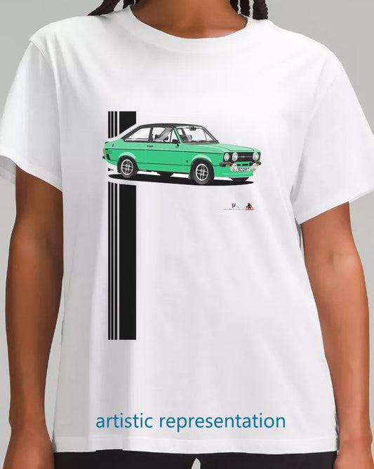 Ford Escort Mk2 Mexico T Shirt (Green Car)