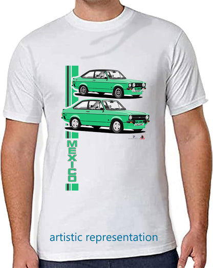 Ford Escort Mk2 Mexico T Shirt (Green Car)