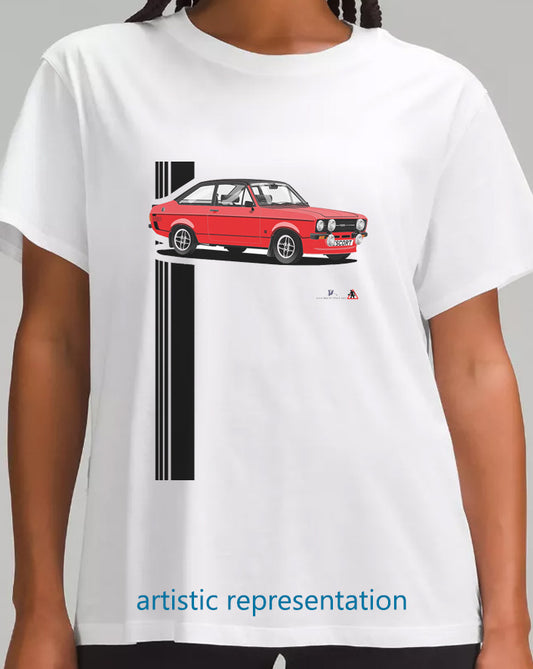 Ford Escort Mk2 Mexico T Shirt (Red Car)