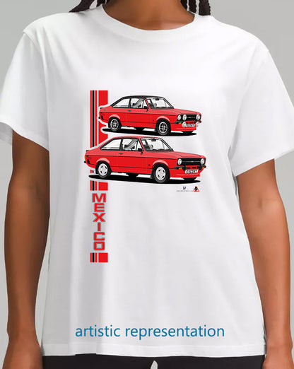Ford Escort Mk2 Mexico T Shirt (Red Car)
