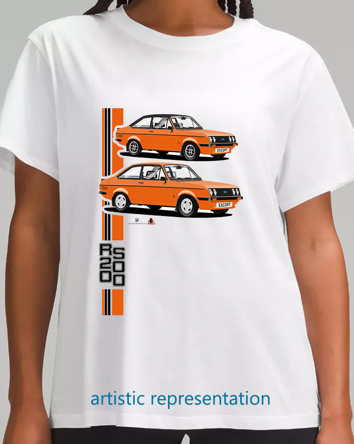 Ford Escort Mk2 RS2000 T Shirt (Orange Car)