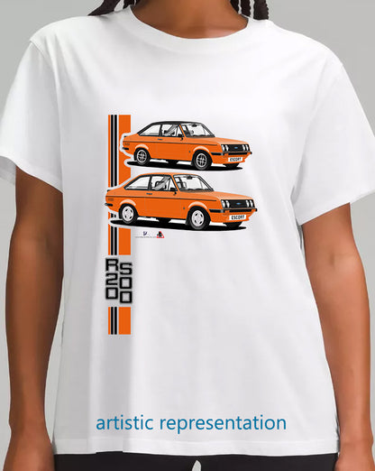 Ford Escort Mk2 RS2000 T Shirt (Orange Car)