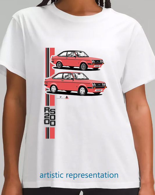 Ford Escort Mk2 RS2000 T Shirt (Sporty Red Car)