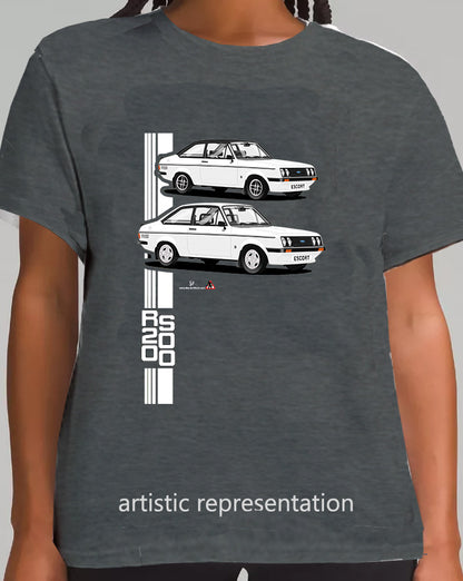 Ford Escort Mk2 RS2000 White T Shirt