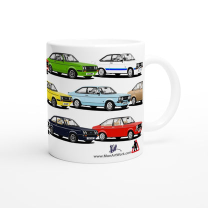 Ford Escort Mk2 Multi Car Mug