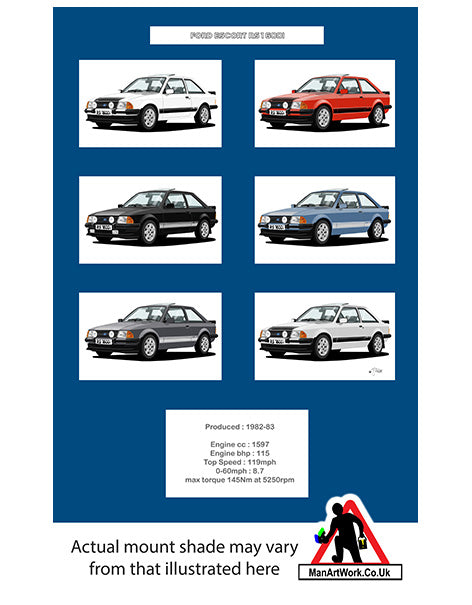 Ford Escort Mk3 RS1600i A4 Art Print