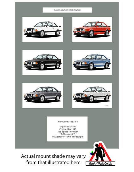 Ford Escort Mk3 RS1600i A4 Art Print