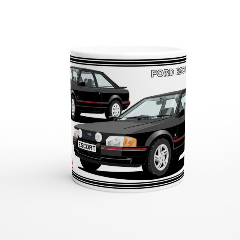 Ford Escort Mk4 XR3i 88 Spec in Black Art Mug